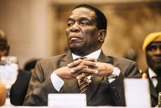 Zimbabwe’s president, Emmerson Mnangagwa. Photo: Bloomberg