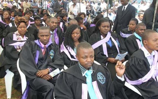 Students during graduation at Harare polytechnic