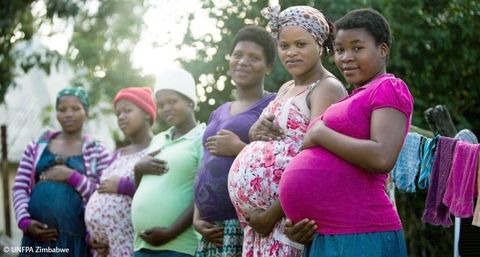 Expectant mothers at refurbished Maternity Waiting Home in Hurungwe