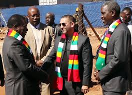 President Mnangagwa chats with African Chrome Fields CEO Mr Zunaid Moti