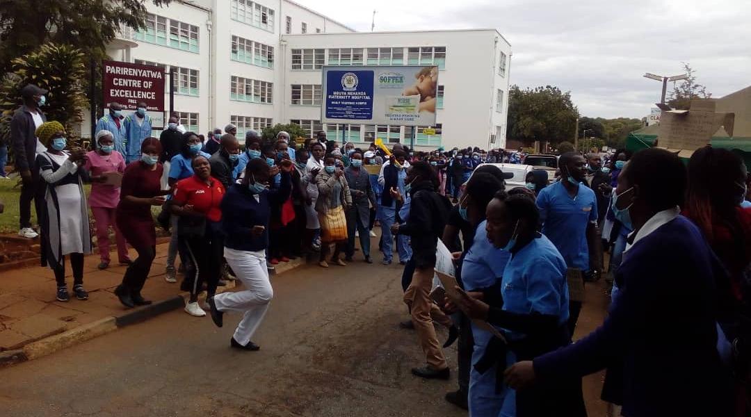 WATCH: Zimbabwe Nurses Protest At Parirenyatwa Hospital
